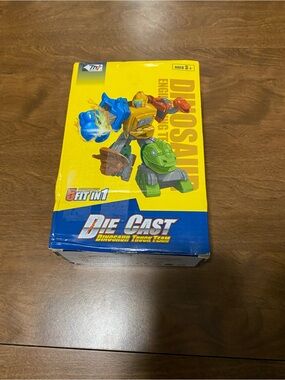 Die Cast Dinosaur Transforming Toy Set - Yellow & Blue